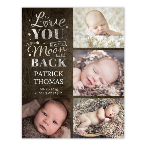 Custom Photo Posters – large format birth announcement prints