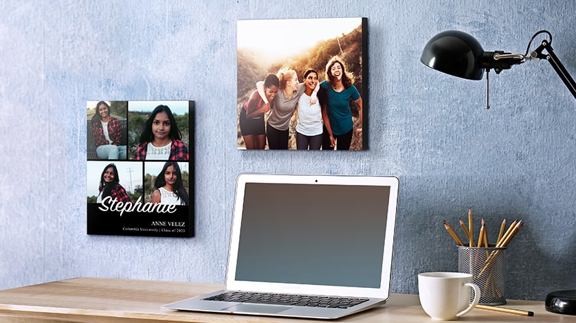 shop mounted photos.