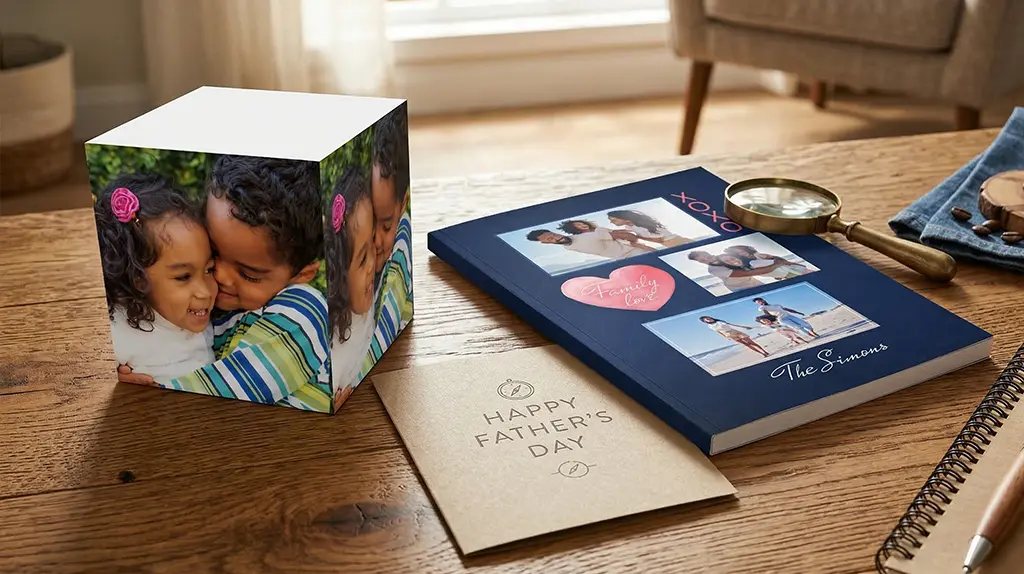 Personalized stationery set with photo journal and notepad