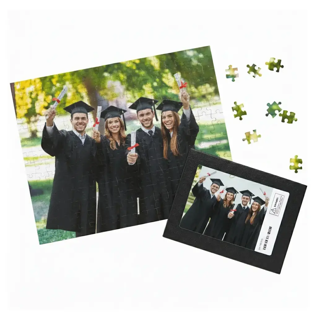 Personalized graduation photo puzzles for 2026 featuring custom 