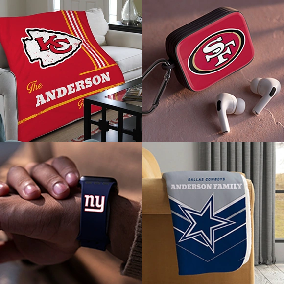 Personalized NFL Gear – custom team photo gifts and decor