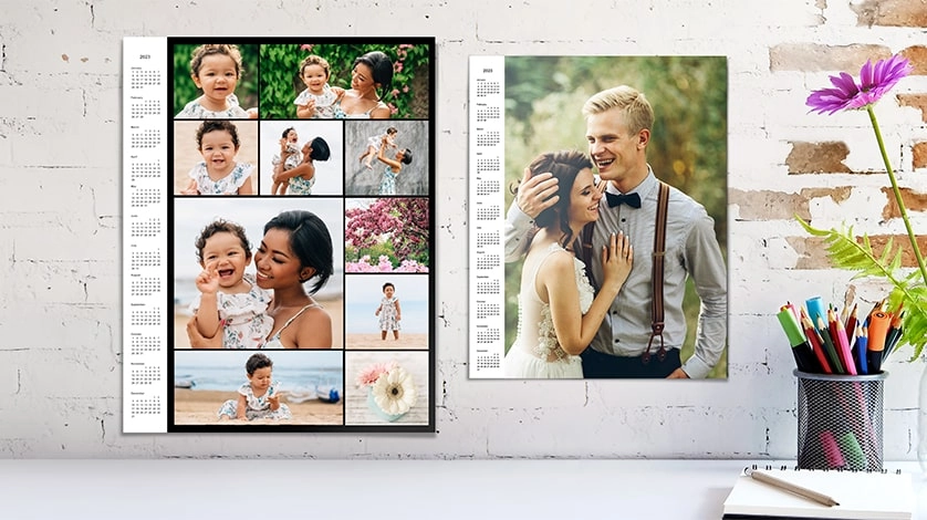 Personalized Photo Calendar – custom 12-month year-at-a-glance print