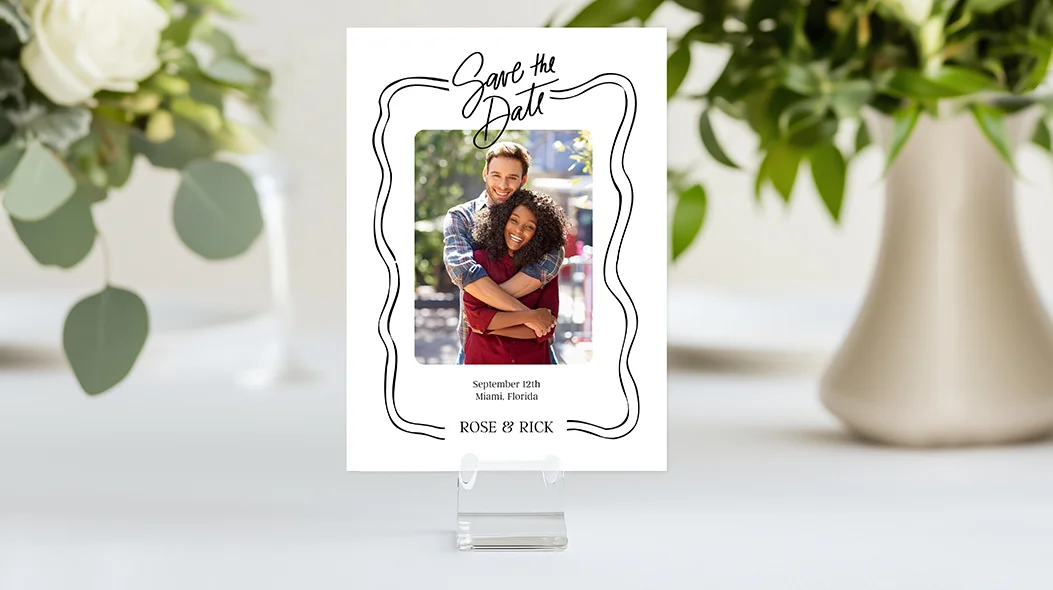 Design your own photo cards for custom wedding save the dates