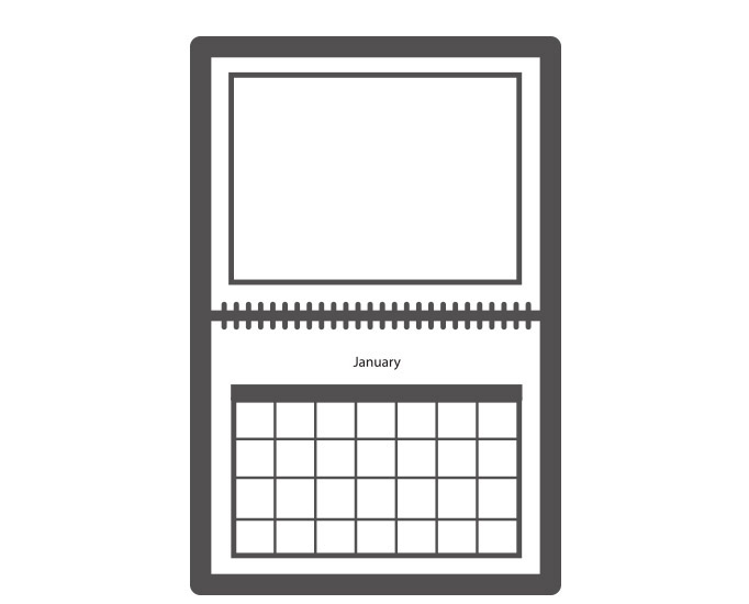 11x14 Photo Calendar: Large Format Monthly Grid