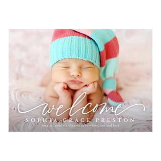 Custom baby photo cards and personalized birth announcements