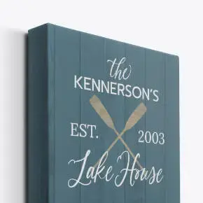 Custom Text Canvas Wall Art – personalized family name sign