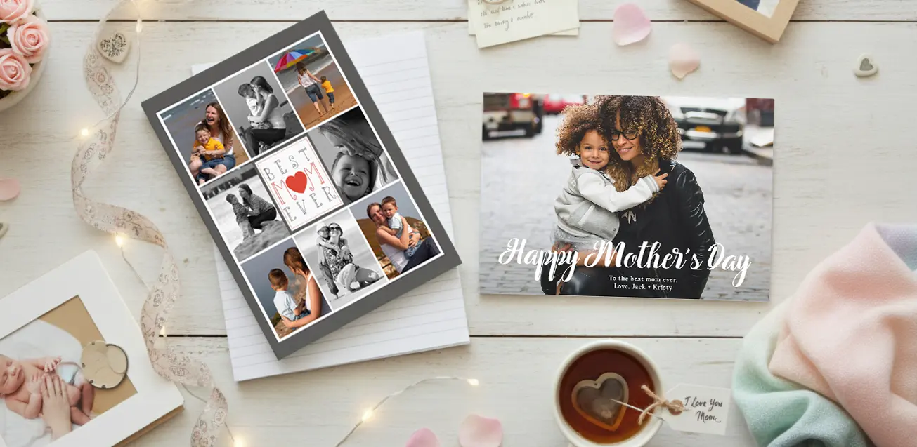 Custom stationery set including a personalized photo journal and notepad