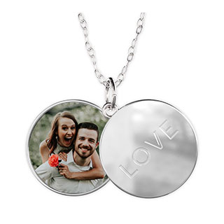 Personalized silver locket necklace, a sentimental Easter gift.