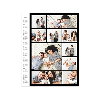 Photo Poster Calendar: Single Page Year-at-a-Glance Layout