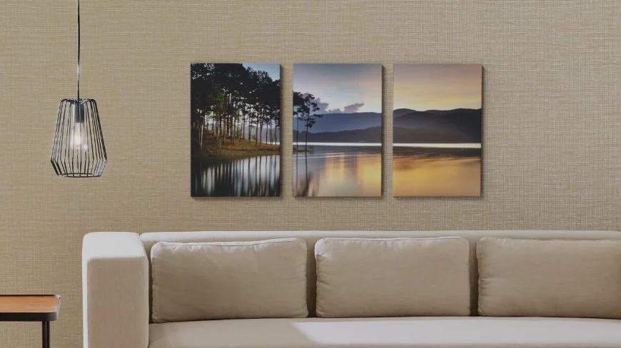 Multi-Panel Canvas Wall Art – split photo 3-piece display