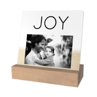 Square 4x4 Metal Custom Desk Art with typography overlay.