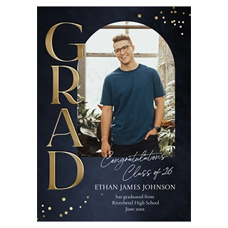 Custom graduation party invitations for 2026 with personalized photo layouts to invite friends and family to your commencement celebration.