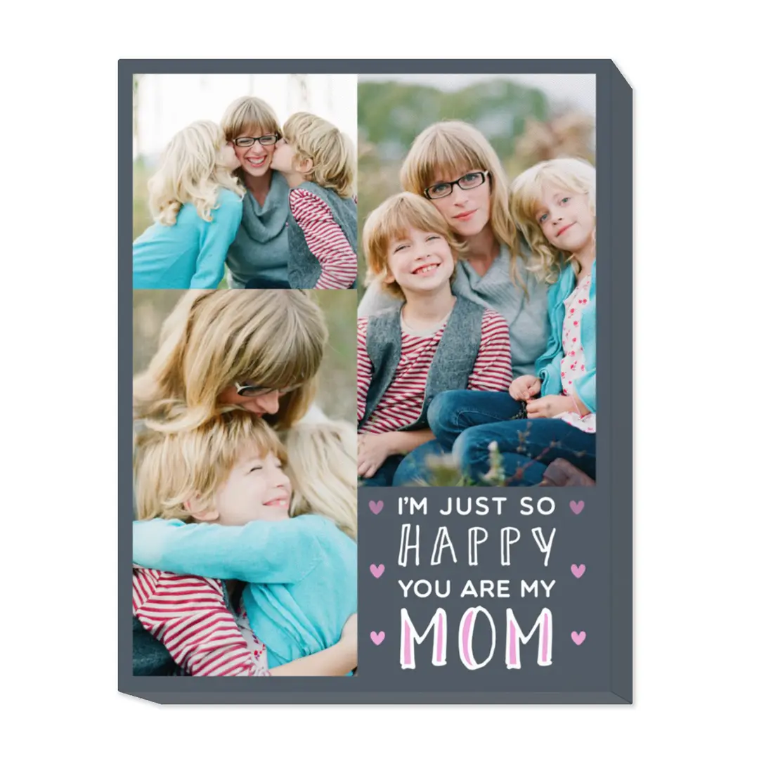 Traditional custom canvas wall art with family portrait