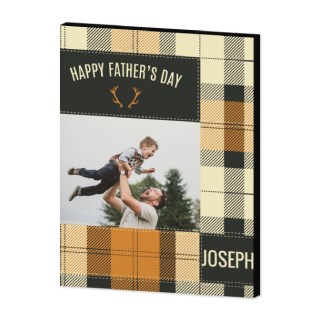 Mounted photo print with family image for Dad’s desk