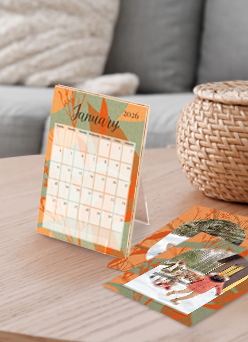Photo Calendar Cards: 2026 Monthly Easel Display