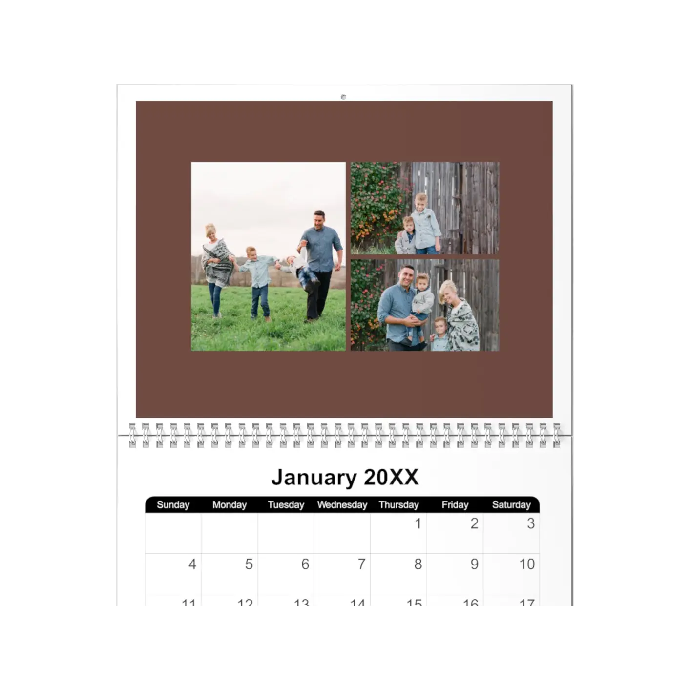 Modern Photo Calendars: Contemporary Color Block Grid