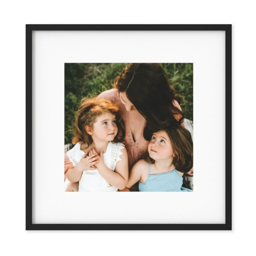 Movable TilePix photo frames displayed as a Mother's Day wall gallery