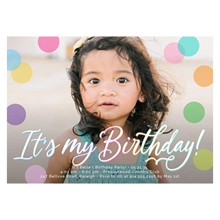 Personalized photo cards for kids and adult birthday invitations