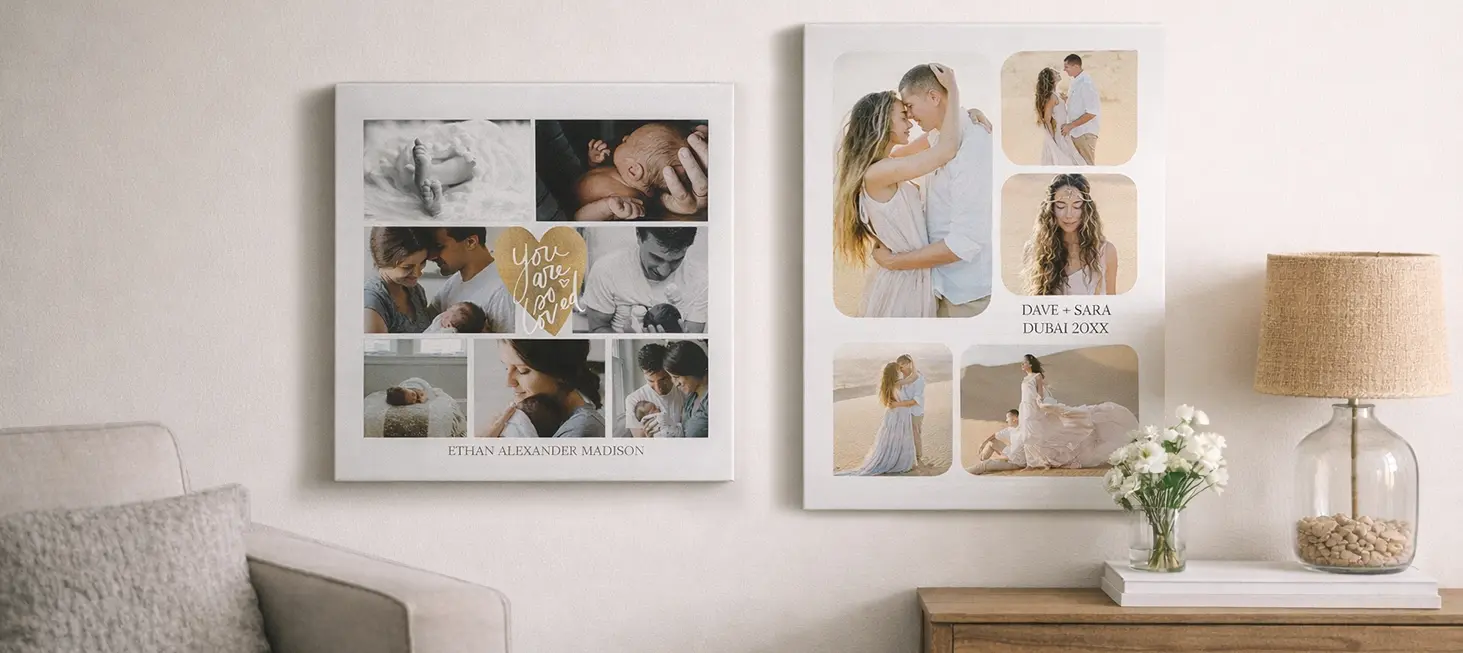 Personalized Canvas Wall Art – custom family photo home decor