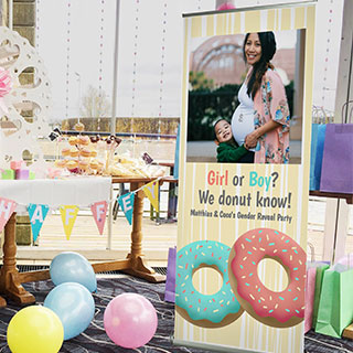 Personalized Gifts for Kids: A customized retractable banner and unique photo products for children's parties.
