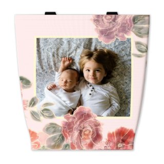 Durable custom tote bag with personalized family photo
