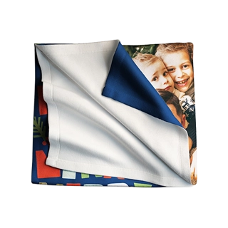 Custom Photo Blanket: A high-quality personalized gift featuring family pictures and colorful patterns.