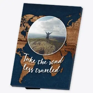 Custom Desk Canvas – tabletop photo easel for office decor