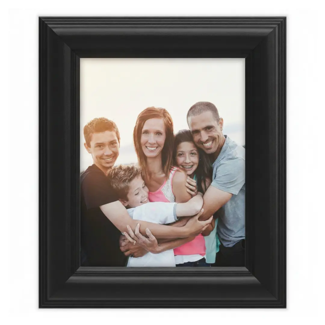 Elegant black framed matted photo print for spring home decor