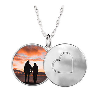 Silver photo locket, a keepsake back to college gift for best friends.