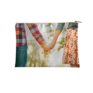 6x8 Accessory Pouches: A zippered accessory pouch personalized with a full-bleed photo of a couple holding hands.