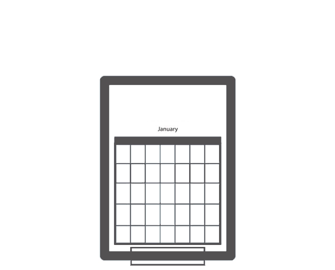 5x7 Desk Cards: Personalized Monthly Photo Display