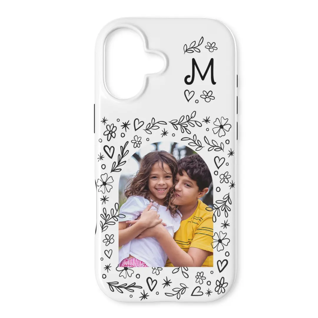 Personalized phone case with custom photo upload.