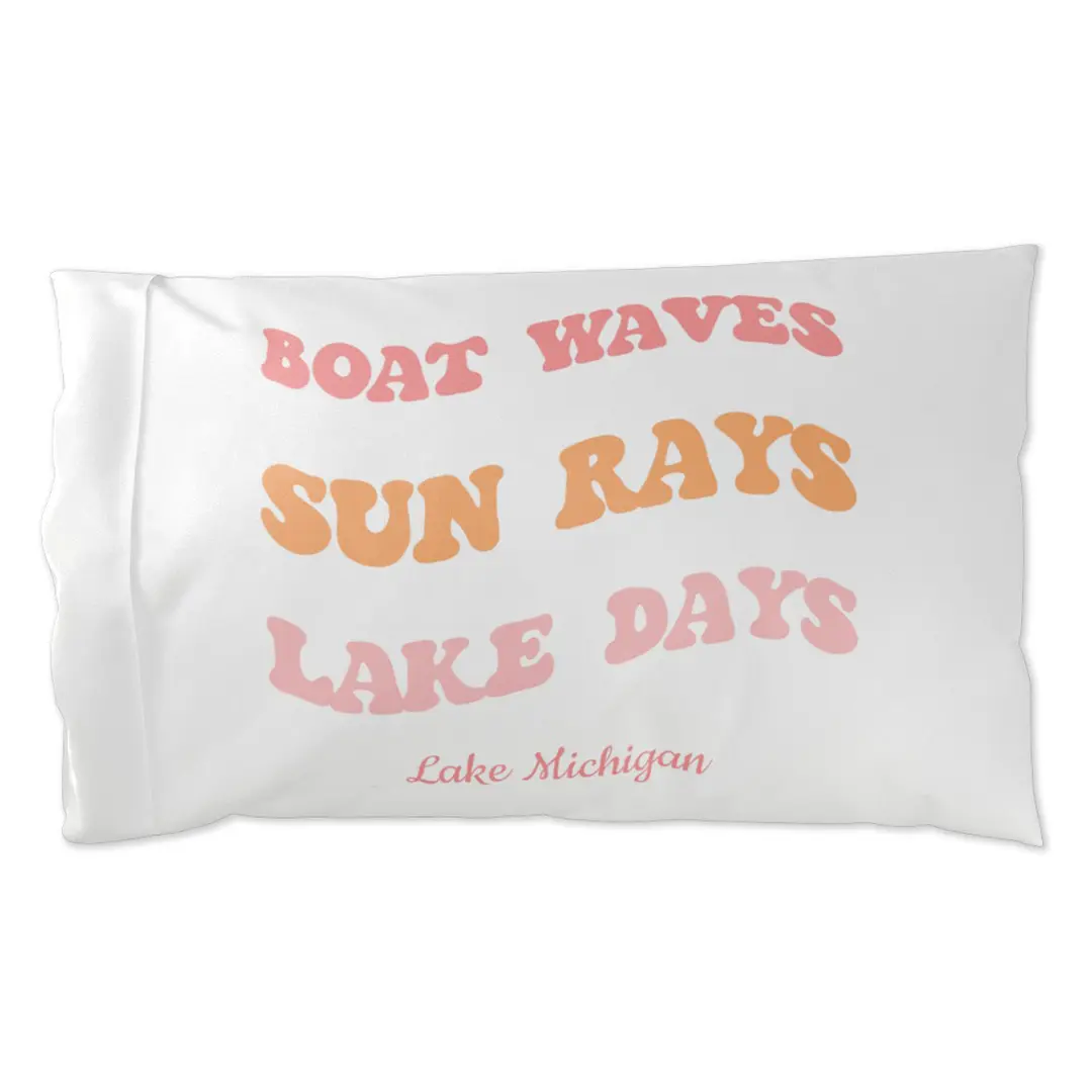 Custom photo pillowcase to brighten up a bedroom for spring.