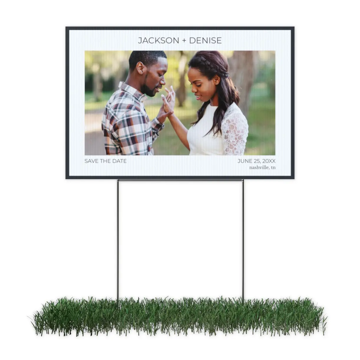 Personalized wedding yard signs and lawn decorations