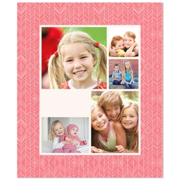 50x60 Plush Fleece Blanket with Arrow Tails Coral Pearl design