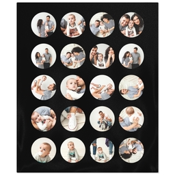 50x60 Plush Fleece Blanket with Circle Grid design