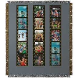 50x60 Photo Woven Throw with Filmstrip Memories design