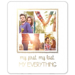 50x60 Sherpa Fleece Photo Blanket with Golden Sweetheart design