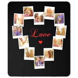 50x60 Sherpa Fleece Photo Blanket with Heart Snapshot design