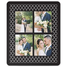 50x60 Sherpa Fleece Photo Blanket with Lattice Fancy design