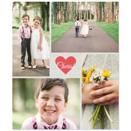 50x60 Plush Fleece Blanket with Linen Love design