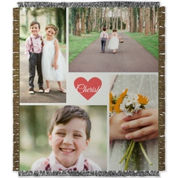 50x60 Photo Woven Throw with Linen Love design
