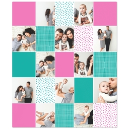 50x60 Plush Fleece Blanket with Quilted Girl design