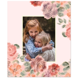 50x60 Plush Fleece Blanket with Soft Floral Pink design