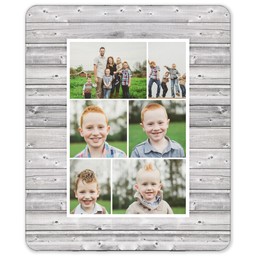 50x60 Sherpa Fleece Photo Blanket with Wood Plank design