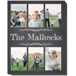 11x14 Photo Canvas with Chalkboard Family Name design