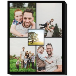 11x14 Photo Canvas with Five Segments Black design