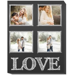 11x14 Photo Canvas with Love Quadrant design