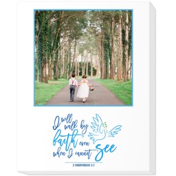 11x14 Photo Canvas with Walk By Faith design
