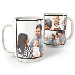 Photo Collage Mug, 15oz with Custom Color Collage design